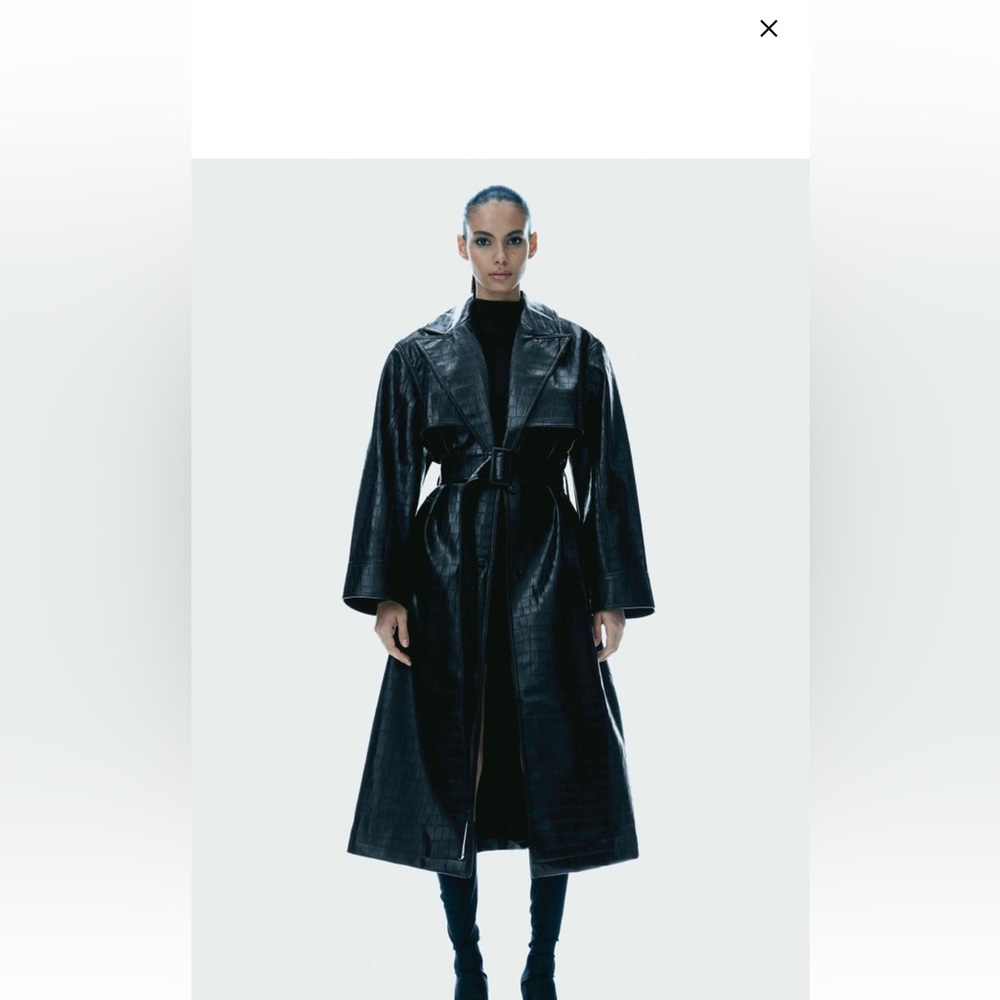 H&M COATED TRENCH COAT - Picture 3 of 5